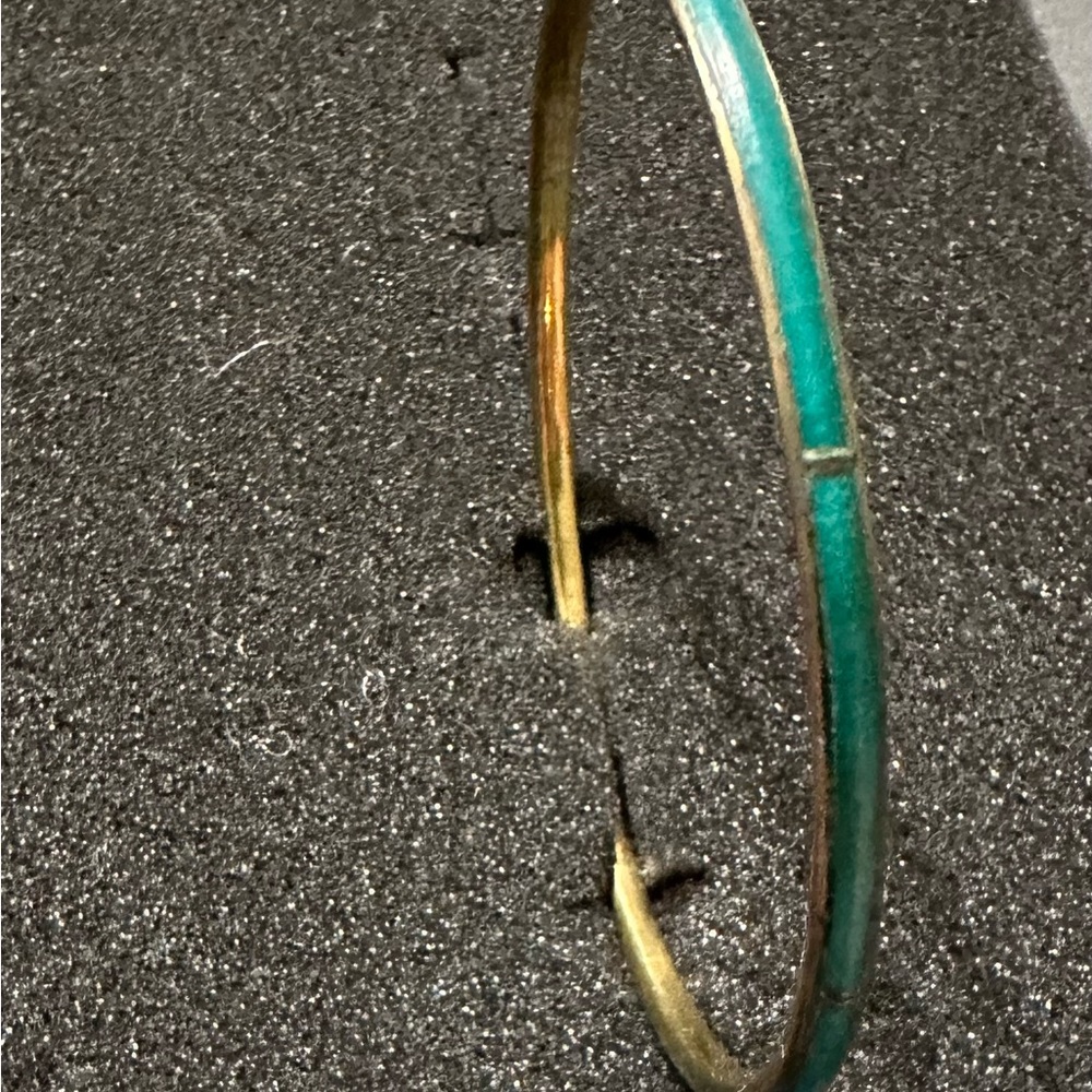 M&S Sterling silver/turquoise bangle bracelet